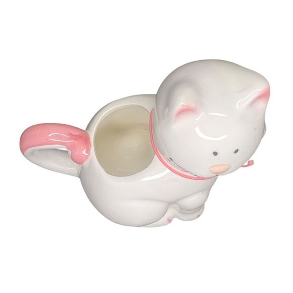 Vintage Mount Clemens Pottery Cozy Cats Ceramic Covered Sugar & Cream Set W/ Box - Picture 5 of 7